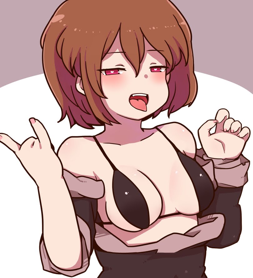 "Come on, what's the matter acting like you've never seen tits before? Just wait til you see my pussy then but for now wanna place your face between them and get smothered?~~"

#UTRP #RP18 #RP #nsfwrp #lewdrp #nsfw #lewd #ERP #UT