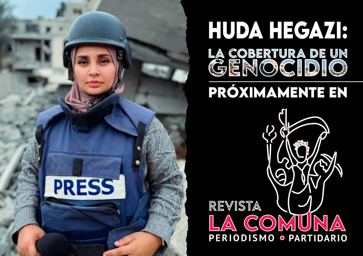 📢 Pronto estreno en Revista La Comuna 

▪️La Cobertura de un genocidio 

Entrevista a Huda Hegazi <a href="/hudaemad12/">Huda 👑</a>, corresponsal de <a href="/Nexo_Latino/">HispanTV</a> en #Gaza 

Con <a href="/alinadetormes/">Carmen Parejo</a> 

Síguenos ⤵️

youtube.com/@revistalacomu…

revistalacomuna.com