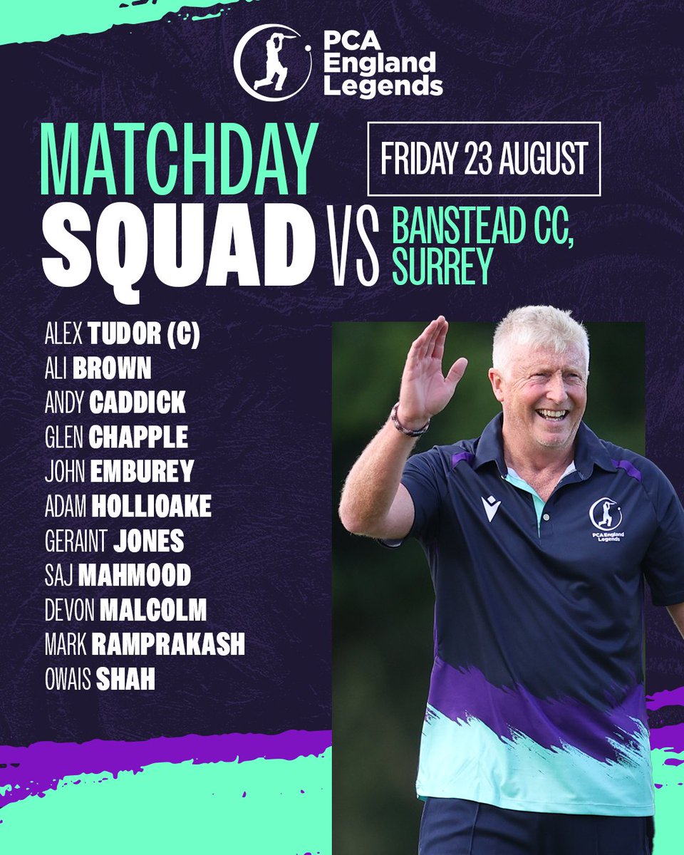 We've got two exciting fixtures to bring the PCA England Legends' season to a close this weekend 🏴󠁧󠁢󠁥󠁮󠁧󠁿

First up, it's a trip to <a href="/Banstead_CC/">Banstead CC 🏏</a> tomorrow 🏏