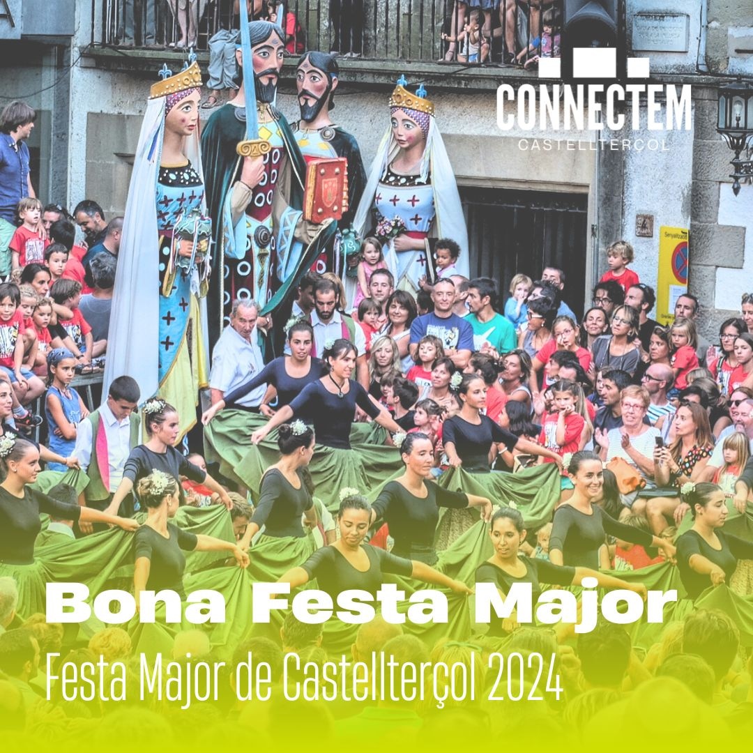 SomConnectem's tweet photo. Des de Connectem us desitgem que passeu una bona Festa Major.
Volem agraïr a totes les entitats que ho fan possible; gràcies per totes les hores d'esforç i dedicació per fer de Castellterçol un poble viu i vibrant.
#Connectem #Castellterçol https://t.co/485g2tFLhj