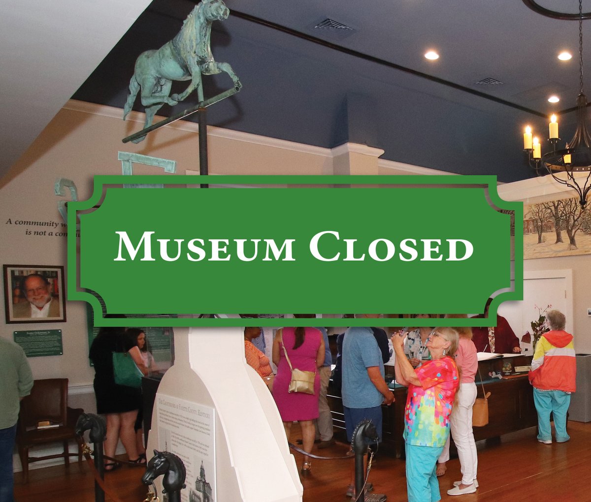 LexHistory's tweet image. The MUSEUM IS CLOSED TODAY--Thursday, August 22.  We apologize for any inconvenience.