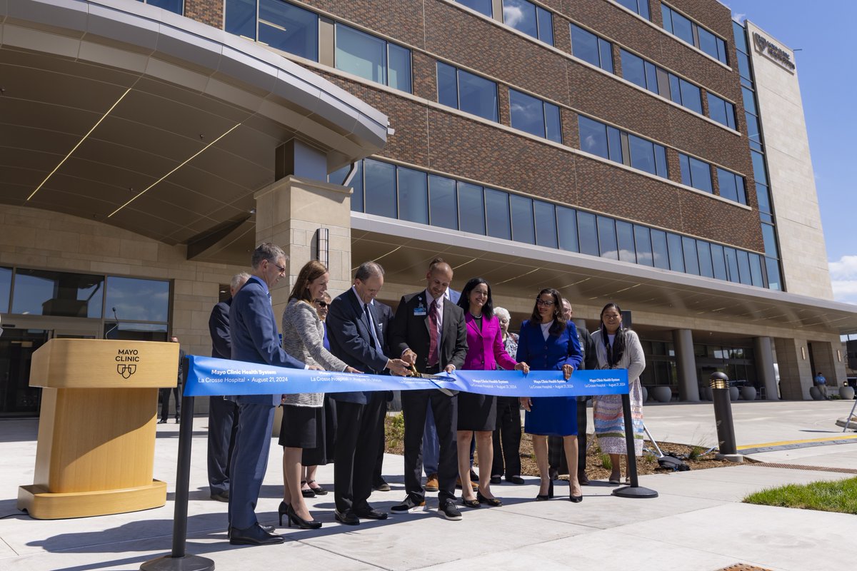 Yesterday, MCHS dedicated its new hospital in La Crosse, WI. The $215 million, 6-level, 96-bed hospital integrates new tech and design elements, creating exceptional care experiences for patients and staff. The hospital will open for patient care in Sept. mayocl.in/4dy8bNE
