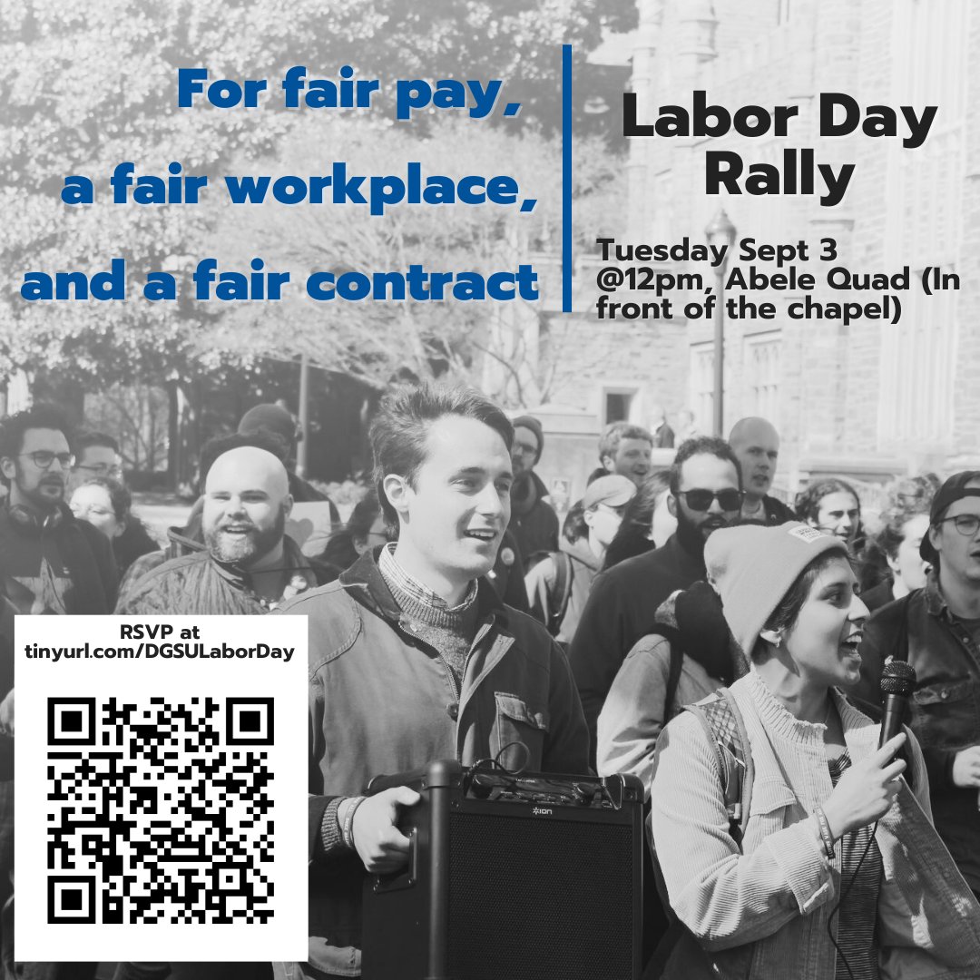 dukegradunion's tweet image. 🎂Happy birthday DGSU!🎂One year ago, we voted #unionyes en masse, defeating legal opposition to become the first grad union at a private uni in the South, and the largest NC union win since 2008🎉

One year later, we sit at the table with $$ proposals of...the status quo😡So:⬇️