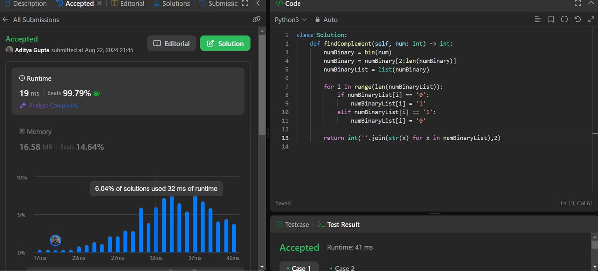 Adikashyap2004's tweet photo. #day63 of #100daysofcodechallenge 
#potd done on @LeetCode 
See ya at #day64

#coder #programmer #work #DSA 
#consistency #eatsleepcode
#tryingtodobetter https://t.co/VAOqyNr6Fi