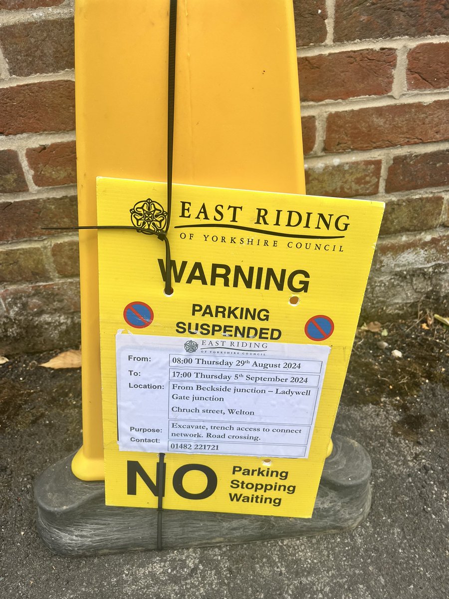 Albert6025's tweet photo. @East_Riding is any work actually going to happen this time? Or are you just going to stop us parking near our houses for a week for no reason like you did 2 weeks ago? https://t.co/8itYaB8kNK