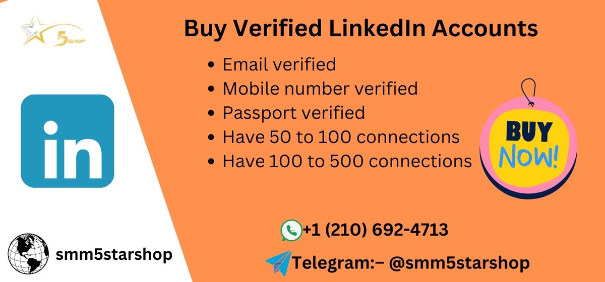 Calvert34's tweet photo. Buy Verified LinkedIn Accounts  

Whatsapp:-  +1 (210) 692-4713
Skype:– smm5star shop
Telegram:– @smm5starshop    

#HBDMegaStar #nadiedicenada #PMModiInPoland #jjk267 #TVKFlagLaunch #HEESEUNG #Chiranjeevi #fiordexpittipizza #FeesMustFallNow 

https://t.co/aMEvFmyoNz https://t.co/gYZqClpxvP