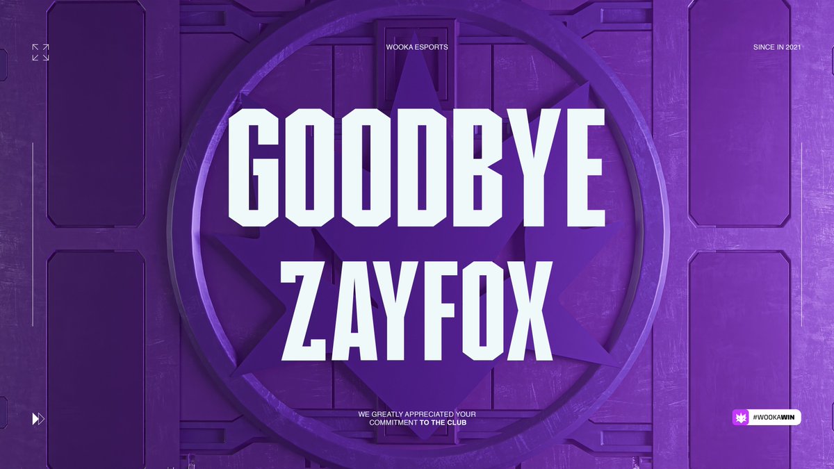 Notre tout premier joueur français sur Rocket League nous quitte aujourd'hui 🥺

Merci <a href="/ZayFoXxRL/">ZayFoX</a> pour ton investissement exceptionnel chez Wooka 💜

#WKAWIN