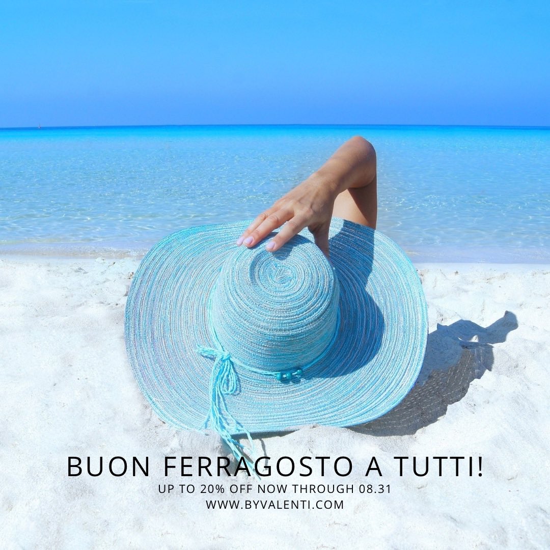 #ferragosto sale is happening now through 08.31. Up to 20% off on #italianskincare #italiansoaps and more. Only at byvalenti.com