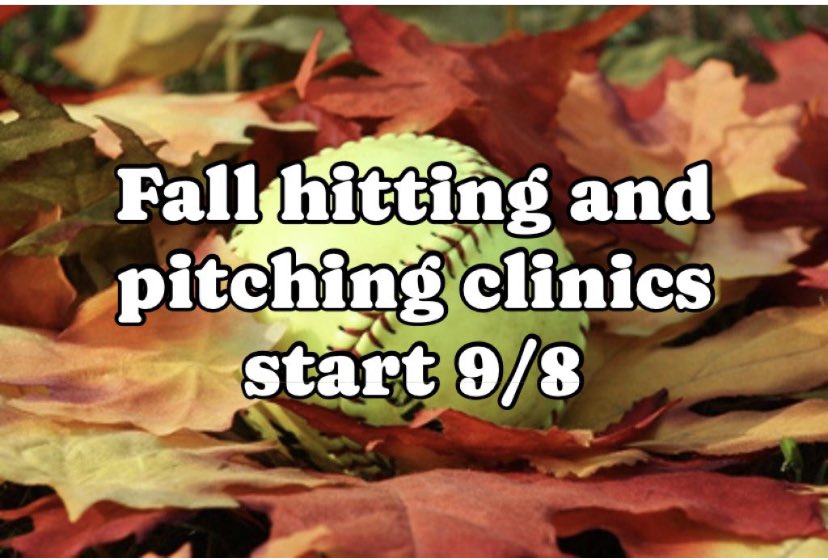 Registration is live on our website for Fall Hitting and Pitching clinics!

miltonsoftball.com