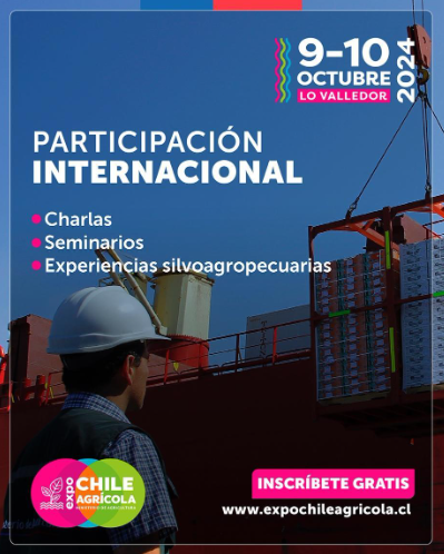 ¡Entérate de lo que trae la participación internacional en #ExpoChileAgrícola 2024!. Este año, expertos y expertas de distintos países se reunirán para compartir conocimientos y experiencias que están transformando el sector silvoagropecuario Inscribete en expochileagricola.cL