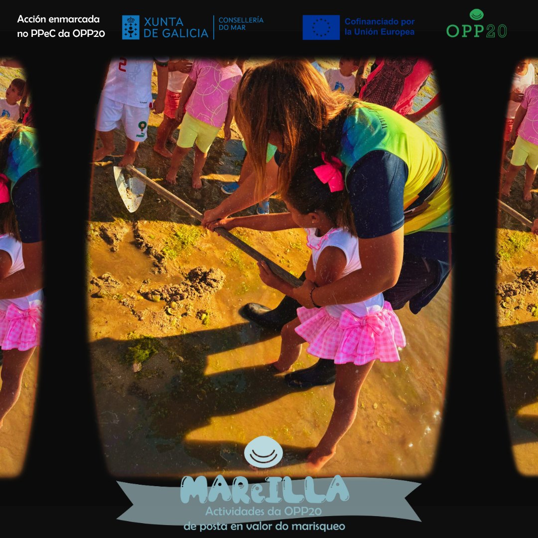 OPP20AIlla's tweet photo. 🌊 Última sesión #mareilla deste verán. Outro ano máis #sensibilizando sobre o coidado do #mediomariño e poñendo en valor o oficio do #marisqueo 🥰

🫶 Grazas a toda a cativada que fixo isto posible🤩

E grazas aos fondos da Unión Europea e da @MarXunta por facelo posible. https://t.co/CqlXtgmmMv
