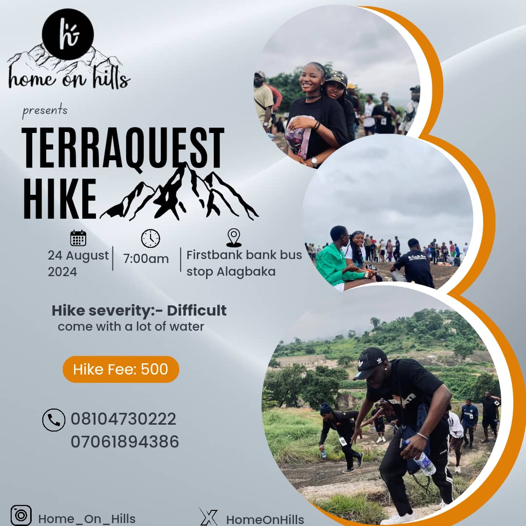 HomeOnHills's tweet photo. ... it's about to go down!
See you on Saturday.
Time: *7:00am.* No African time.

Severity: Difficult. *But no worries, no one gets left behind.*
Come with a friend.
Come with a bottle of water. 
And most importantly, come with ur smile nd the heart to conquer the wild!
See you🤗 https://t.co/iBHkfB6Wop