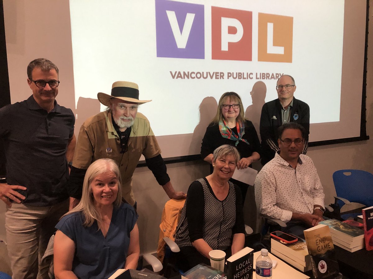 Had a fab time at the Crime Writers Takeover on Tuesday night at <a href="/VPL/">Vancouver Public Library</a>! Thanks <a href="/DanielKalla/">Daniel Kalla</a>, Joanna Vander Vlugt, Charlotte Morganti, <a href="/ErikDSouzaReal/">Erik D'Souza</a>, Craig Bowlsby and <a href="/harrisbobh/">Bob Harris</a> 
<a href="/crimewriterscan/">Crime Writers Canada</a>