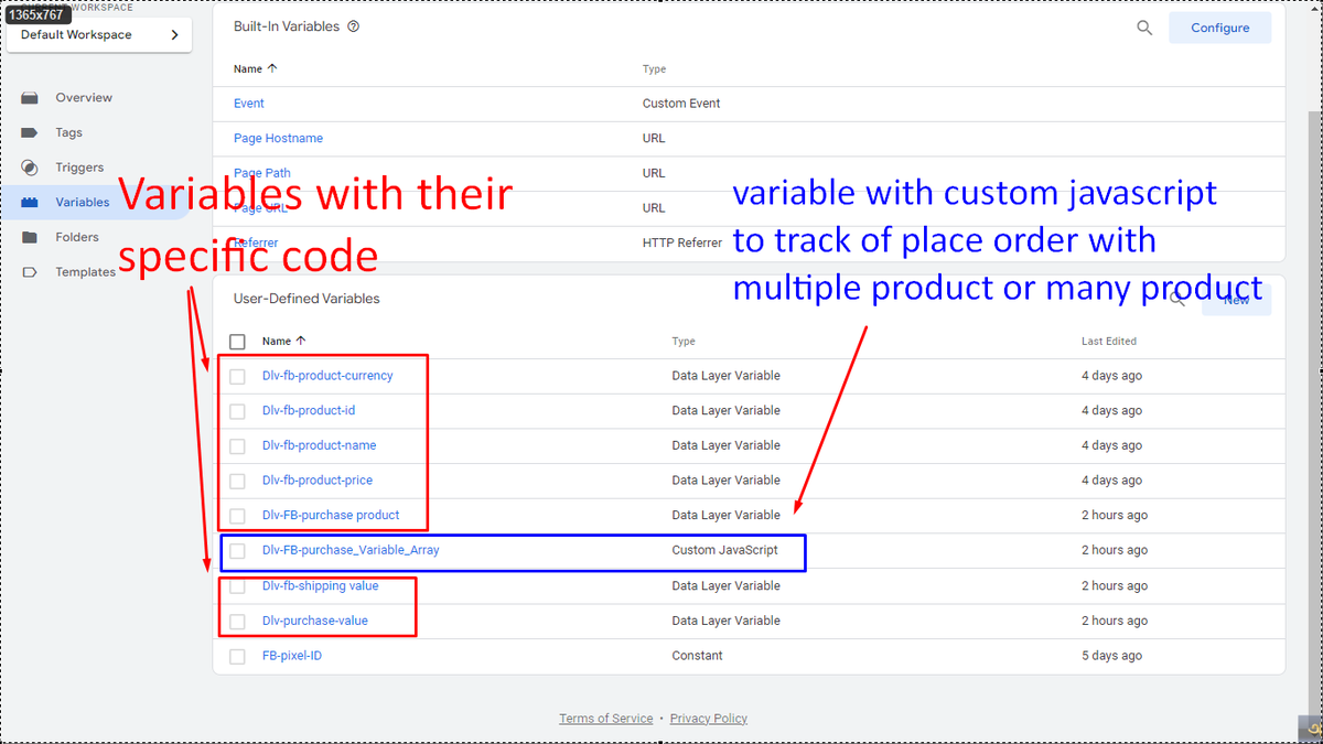 sabbirthedealer's tweet photo. Data layer Variable for add_to_cart, begin_checkout and Custom JavaScript for Purchase #facebookads #tagmanager #googletagmanager #facebookapi #boosting #facebookmarketing #growbusiness #facebookpixel #pixel #analytics #googleanalytics #business #javascripts #website #track https://t.co/HSBnD5czTj