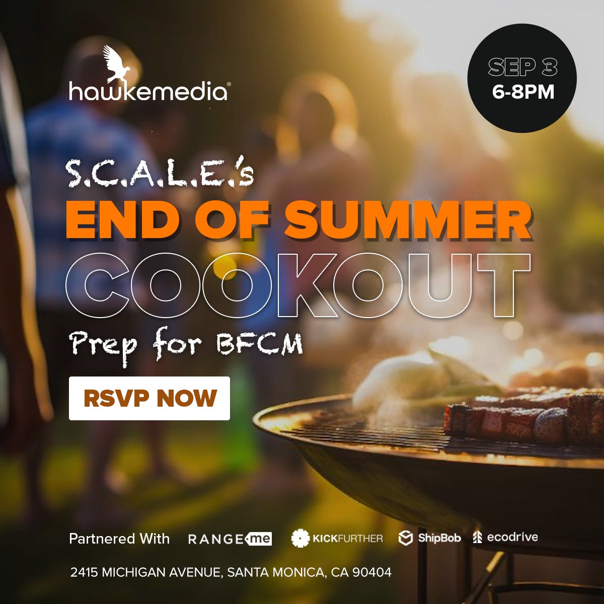 Get ready to sizzle and chill☀️ We're closing out summer with a BBQ bash, ice-cold drinks from <a href="/HappiestOurs/">Happiest Ours</a>, and a rejuvenating recovery session by <a href="/musclelab/">Muscle Lab 💪</a>. But that's not all—we're also serving up the hottest BFCM insights from our S.C.A.L.E. Summer Series! RSVP with the