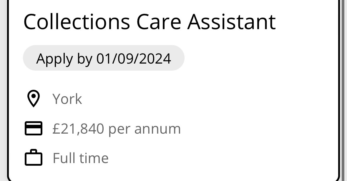 palaeolivic's tweet photo. Interested to find out why the @sciencemuseum once (again) thinks this is anywhere near an okay (or even liveable) wage? [@fair_jobs]. https://t.co/cVaLnDlZO3