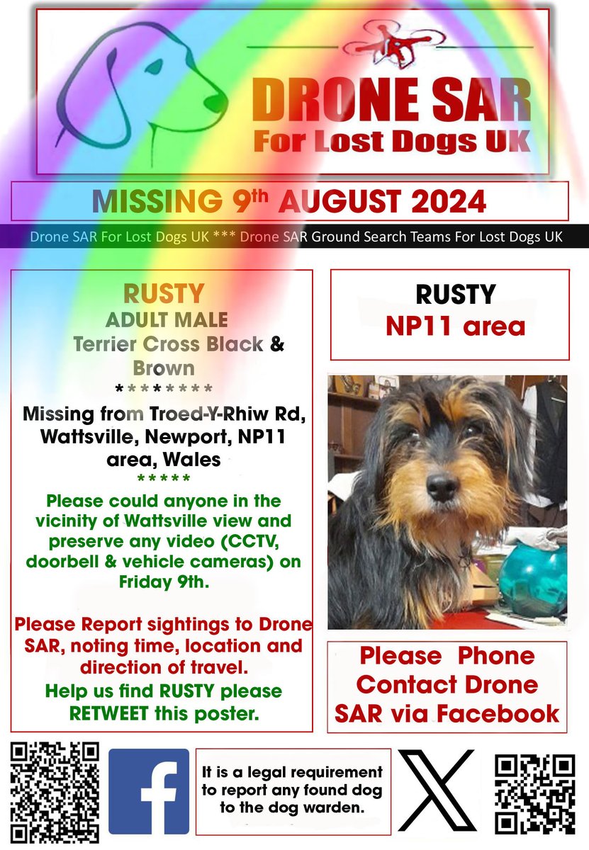 sar_dogs's tweet photo. #RIPRUSTY Sadly RUSTY didn't make it back home, our hearts and thoughts go out to his family at this sad time 😢 #RIP #RainbowBridge #DroneSAR https://t.co/5IQM88OODW