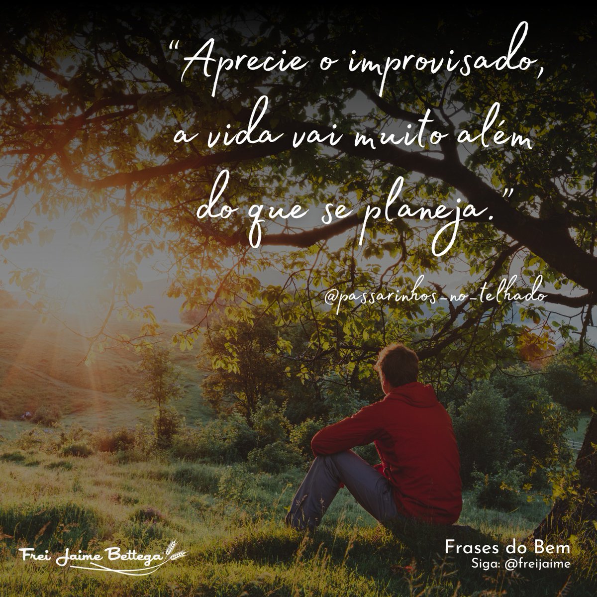 freijaime's tweet photo. Sempre apreciei a flexibilidade, que é capaz de abraçar tudo e deixar a vida fluir naturalmente. Ser flexível é estar aberto às surpresas que acabam acontecendo para além dos planejamentos. Viver é uma descoberta diária. Bênção! Paz &amp; Bem! Santa Alegria! Abraço! https://t.co/WksdyOZrXy