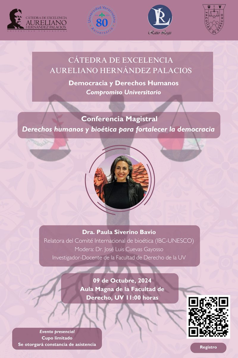 UVeracruzanaMx's tweet photo. La #CátedraDeExcelenciaUV Aureliano Hernández Palacios tiene preparadas conferencias magistrales y cursos en torno a la democracia, los derechos humanos y el compromiso universitario y la bioética.

📝Consulta las actividades aquí, y reserva en tu agenda. https://t.co/EzDOn23nVn