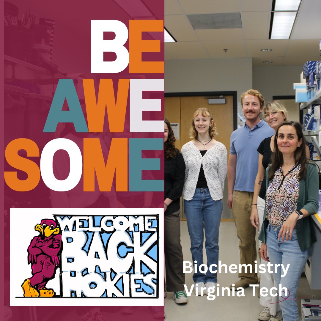 vtbiochem's tweet image. Welcome Back Biochemistry!! #Virginia Tech #UtProsim #Hokies #IAMVTCALS