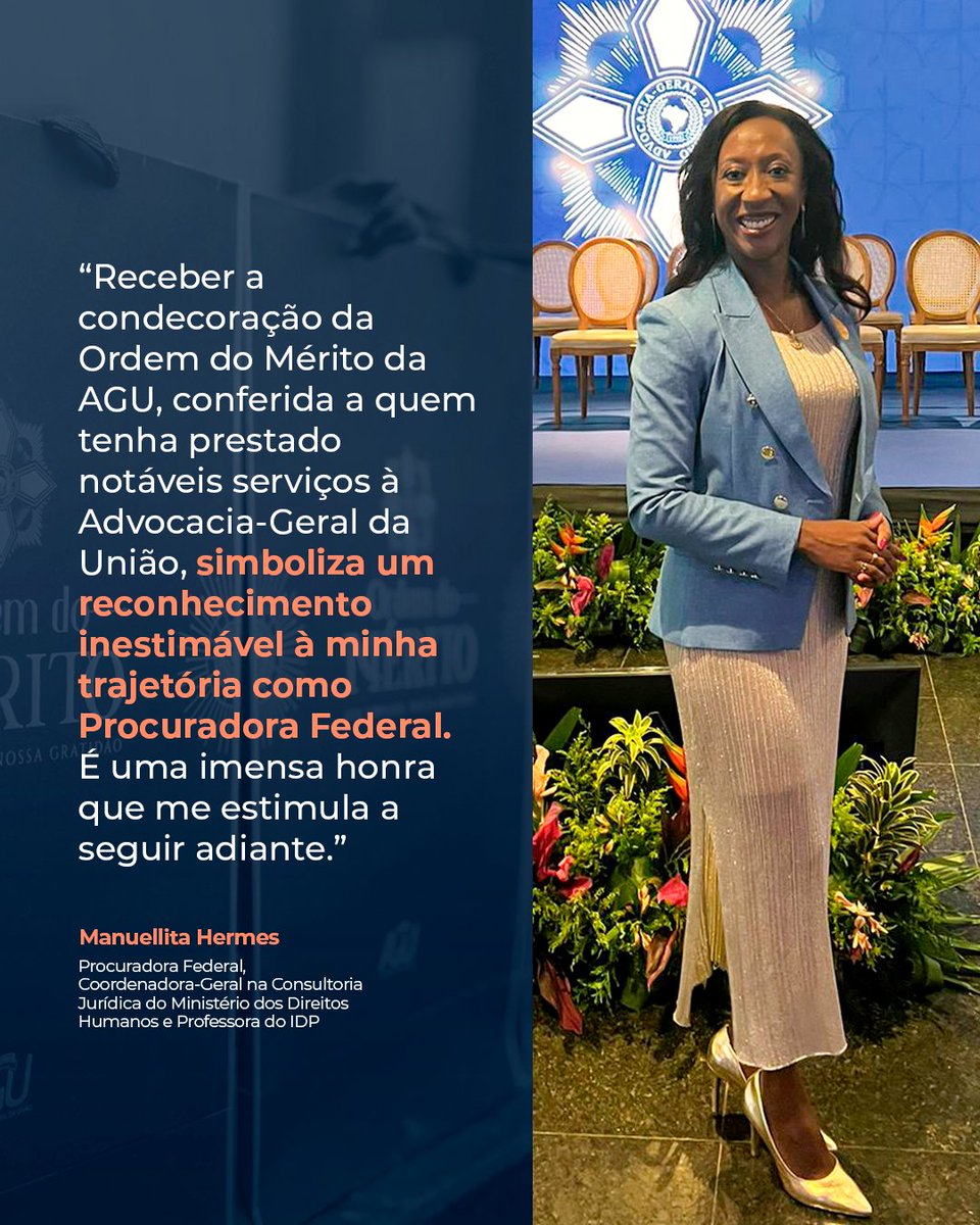 Temos o orgulho de anunciar que a professora Manuellita Hermes, foi homenageada com a Ordem do Mérito pela Advocacia Geral da União (AGU) no grau Grande Oficial! 🏅