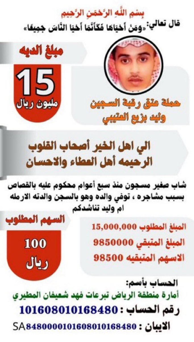 #ساهم_في_عتق_وليد_العتيبي2
:

يافارج الهم يامحيي العظام الرميم 
يامنجي اللي ببطن الحوت وحّد نداه
:
ياسامع الصوت من مشي النمل في العتيم
تسحب خطاها على سطح الصخور الصفاة
:
أشكو لك الحال وانت الي بحالي عليم
انت السميع بكلام النفس قبل الشفاه
: