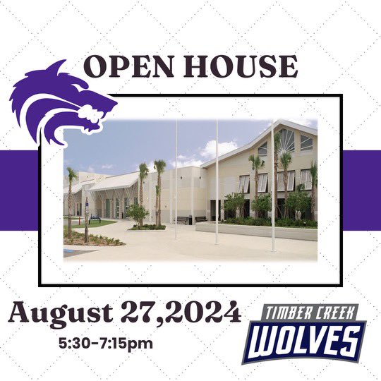 Open House will be on August 27th