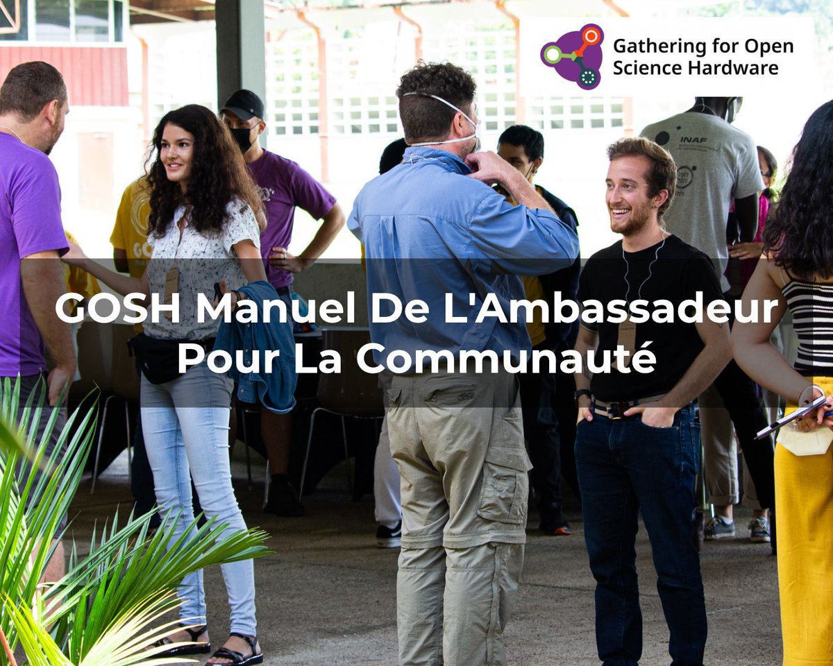 GOSH (@goshcommunity) on Twitter photo 🎉 Des nouvelles captivantes ! Le guide de l'ambassadeur de la communauté du GOSH est disponible ! 🌟 Parfait pour tous ceux qui cherchent à promouvoir le matériel scientifique ouvert au sein de leurs communautés. Téléchargez-le en français ici : buff.ly/4ecnjjR 🎉 Des nouvelles captivantes ! Le guide de l'ambassadeur de la communauté du GOSH est disponible ! 🌟 Parfait pour tous ceux qui cherchent à promouvoir le matériel scientifique ouvert au sein de leurs communautés. Téléchargez-le en français ici : buff.ly/4ecnjjR