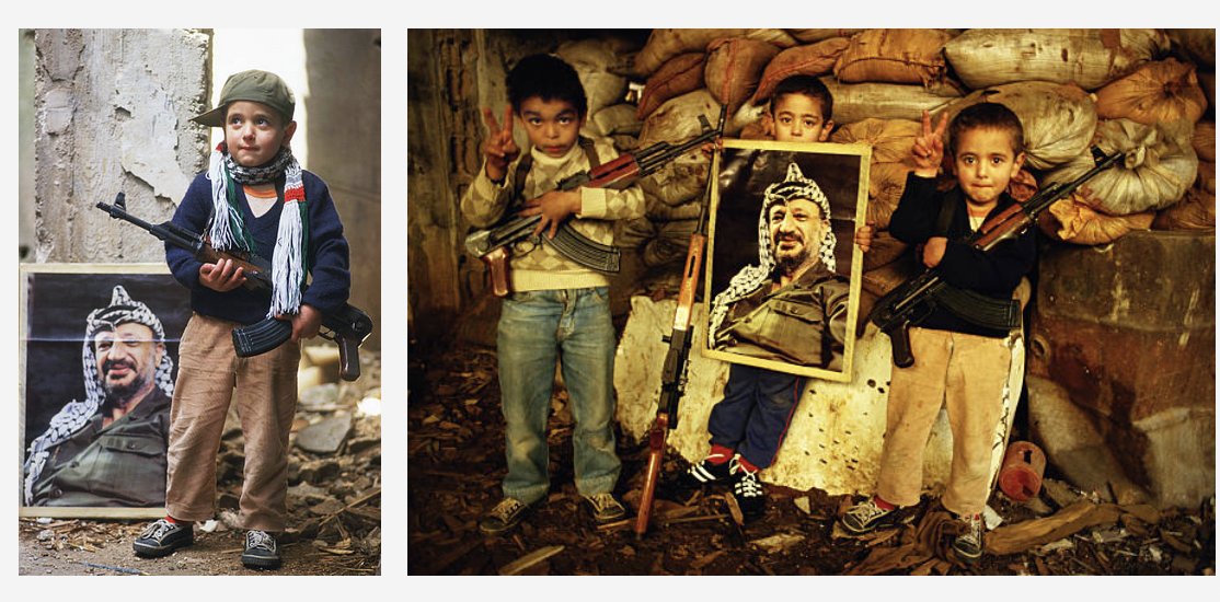 JCoupable's tweet image. Cette photo n’est pas un fake.  
Rima Hassan s’amuse bien avec le "boss" du camp de réfugiés palestiniens de Burj El Barajneh.
A quel comité populaire ou à quelle faction palestinienne appartient le boss du camp ?
Sur leur site qqles photos d'enfants soldats érigés en martyrs.