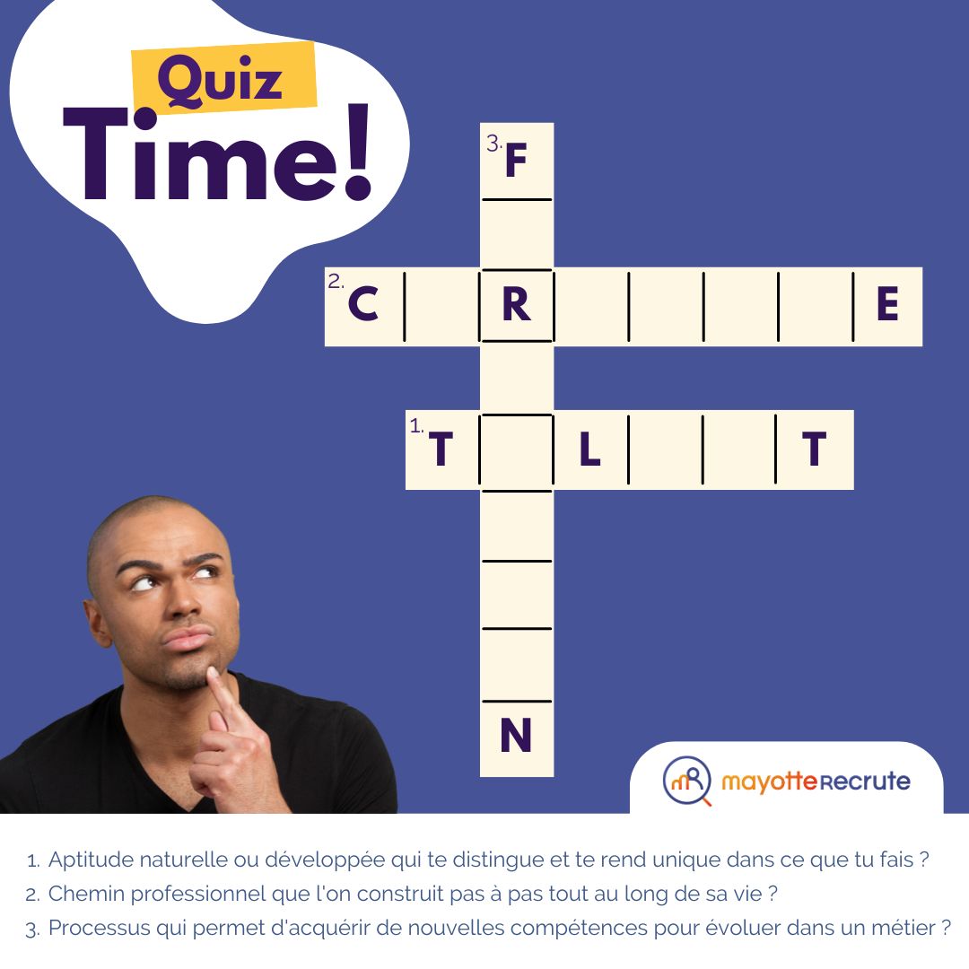 🧩 À vous de jouer ! 🎯 Testez vos connaissances et découvrez les mots cachés dans notre puzzle du jour :

1 : T _ L _ _ T
2 : C _ R _ _ _ _E
3 : F _ R _ _ _ _ _N

Un petit indice ? Ils sont tous liés à l'évolution professionnelle. Qui va trouver les trois mots en premier ? 🤓💡