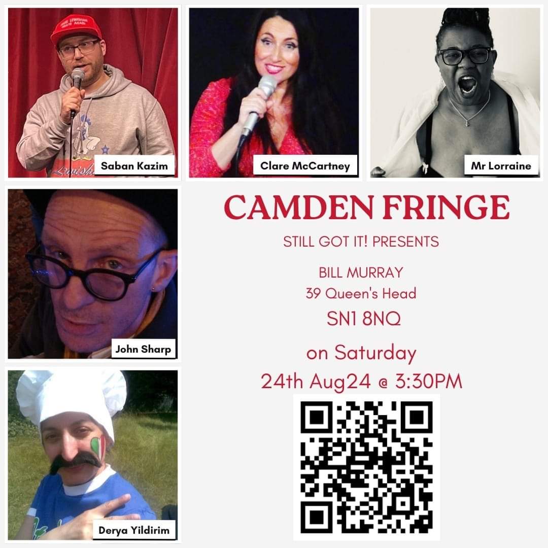 This Saturday 3:30pm, I will be taking part in the Camden Fringe with thesse legends <a href="/CamdenFringe/">Camden Fringe</a> <a href="/angelcomedy/">Angel Comedy</a> <a href="/billmurraypub/">The Bill Murray</a>