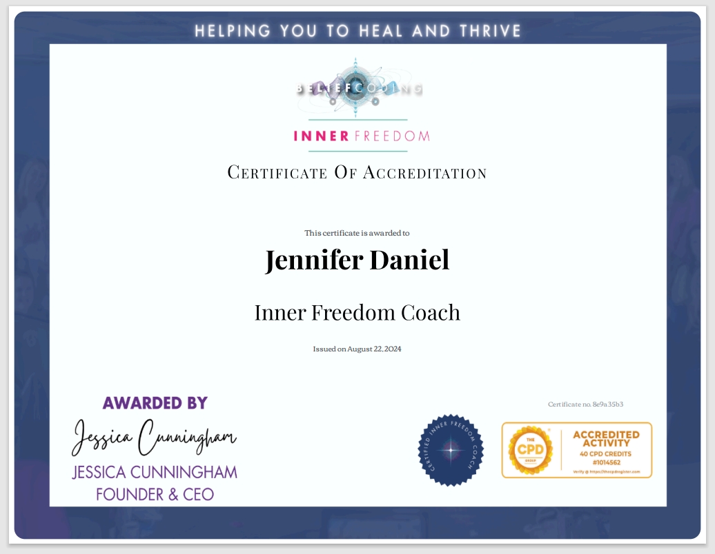 Inner Freedom Accredited Coach! 📷