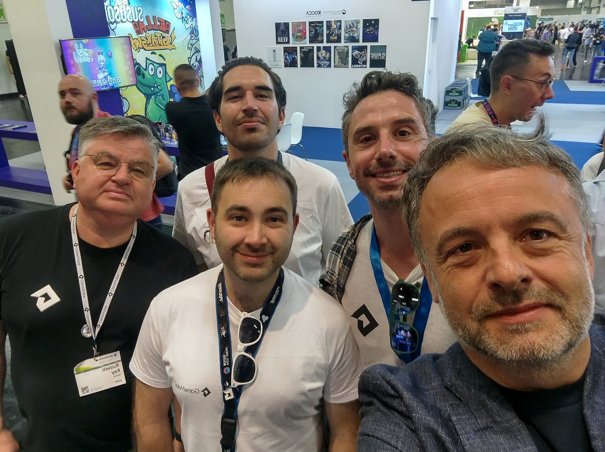 The2Lion's tweet photo. It was a pleasure to meet @RussellKay and his colleagues from @GameMakerEngine and @opera today at #gamescom in the @WALGAbe @FLEGAvzw booth and present them 99 Pixel Cats.
#indiegame https://t.co/6770PEMg8u