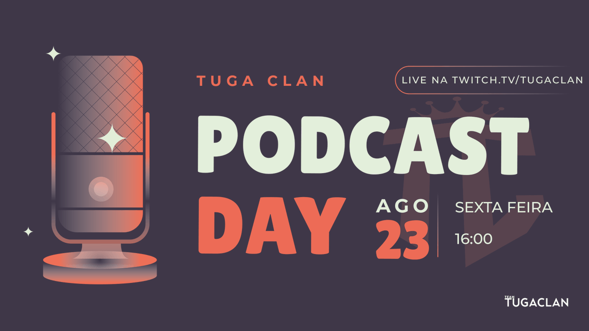 tugaclan's tweet photo. Amanhã, Sexta-Feira estamos de volta com o nosso Podcast do Dia - EP 11  

🗓️Sexta-Feira dia 23 
⏰16h00
🔴https://t.co/k59SWhKyQj 

Convidado: @rguilhermematos

Contamos contigo no chat apoiar.  

BORA BORA 

#Tugaclan https://t.co/J7fCflLf4N