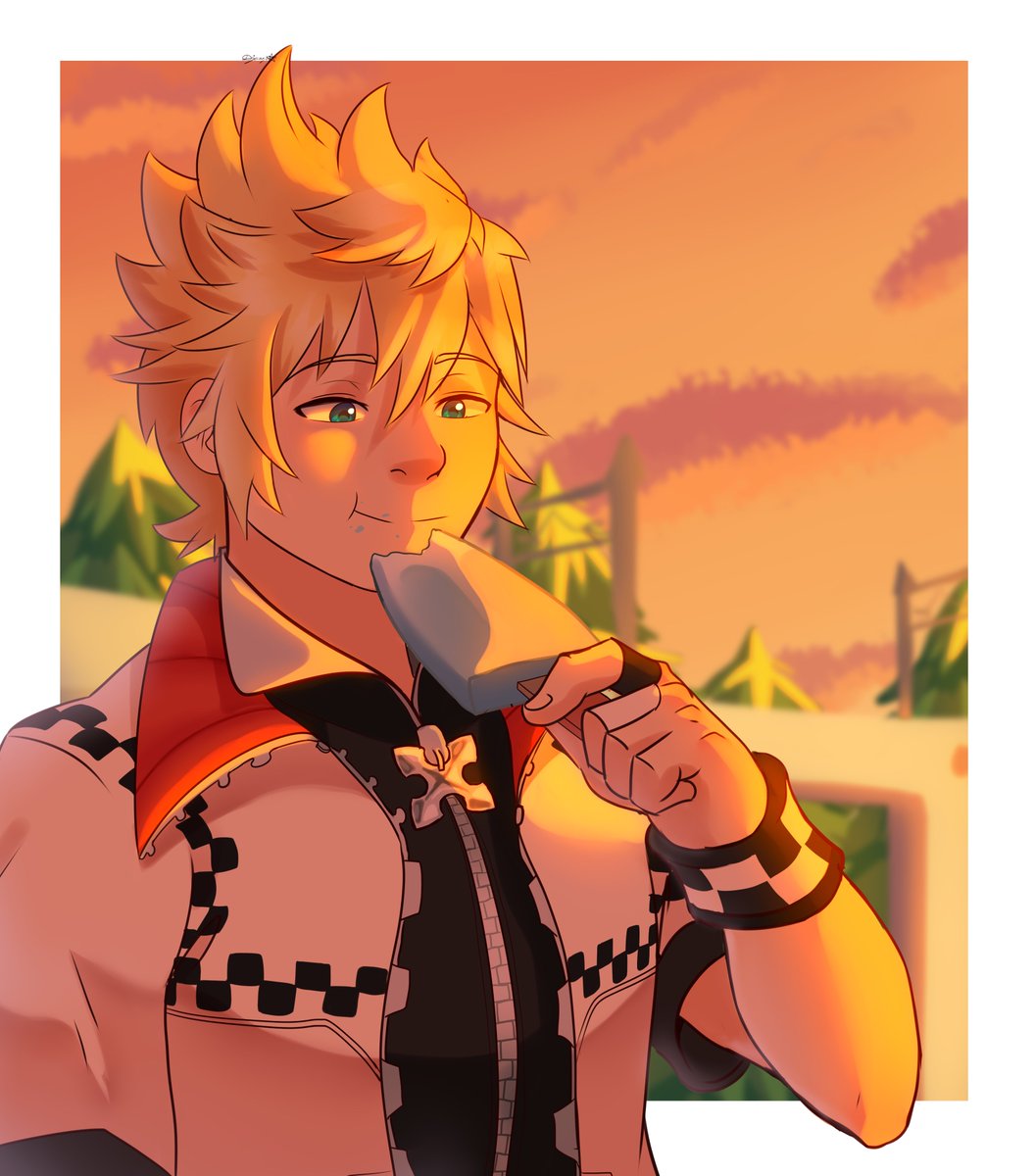djangotheasteri's tweet photo. i always wanted to know how it taste those ice creams...besides of the salty of course xd.  a practice with #roxas  #kingdomhearts #khfanart #roxaskh #fanart #practice https://t.co/Ql6KuR1GWp