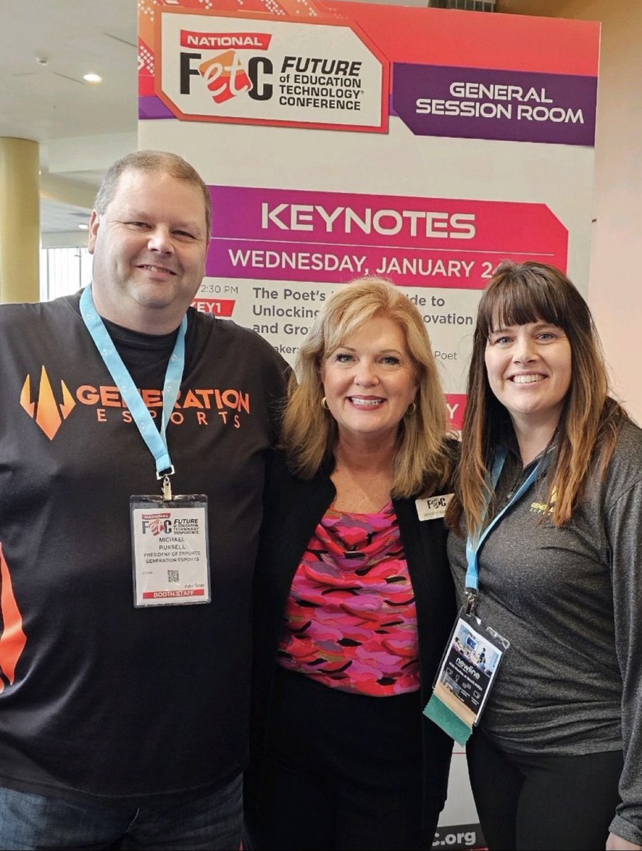 The people I love of <a href="/fetc/">FETC</a> 🧡

Technology Innovation + Human Connection 
♾Infinite in all Directions  
Join us fetc.org 

#edtech experience January 14-17, 2025 <a href="/OCCC/">Orange County Convention Center</a>

<a href="/kgcuster/">Kristy Custer</a> <a href="/Russtheteach/">Michael Russell</a> <a href="/JoinGenEsports/">Generation Esports</a> <a href="/HSELesports/">High School Esports League</a> #esports #esportsedu