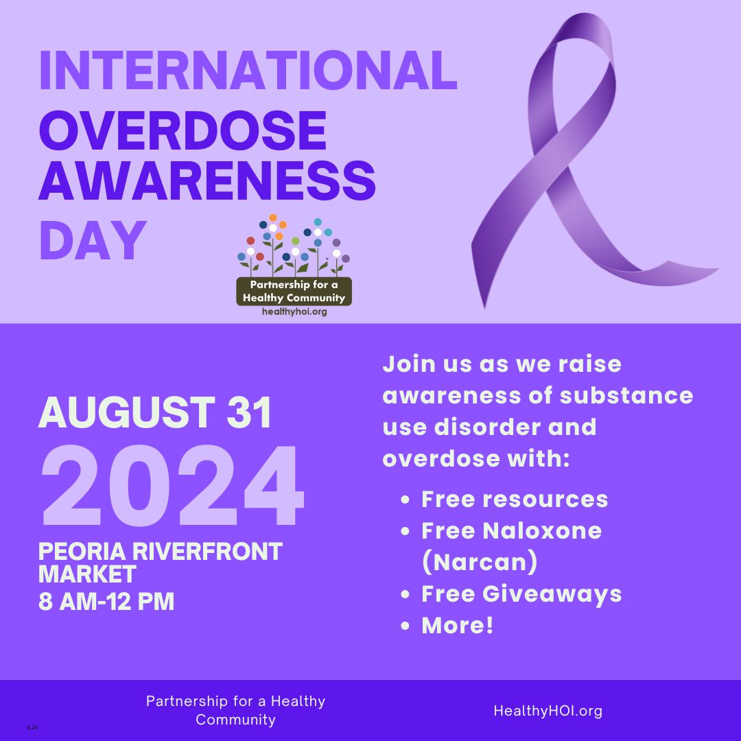 Join us in Peoria on International Overdose Awareness Day to raise awareness of substance use disorder with FREE resources, FREE naloxone , and more FREE giveaways!🧠🧡 #Prevention #Peoria #InternationalOverdoseAwarenessDay
buff.ly/4dsWRSU