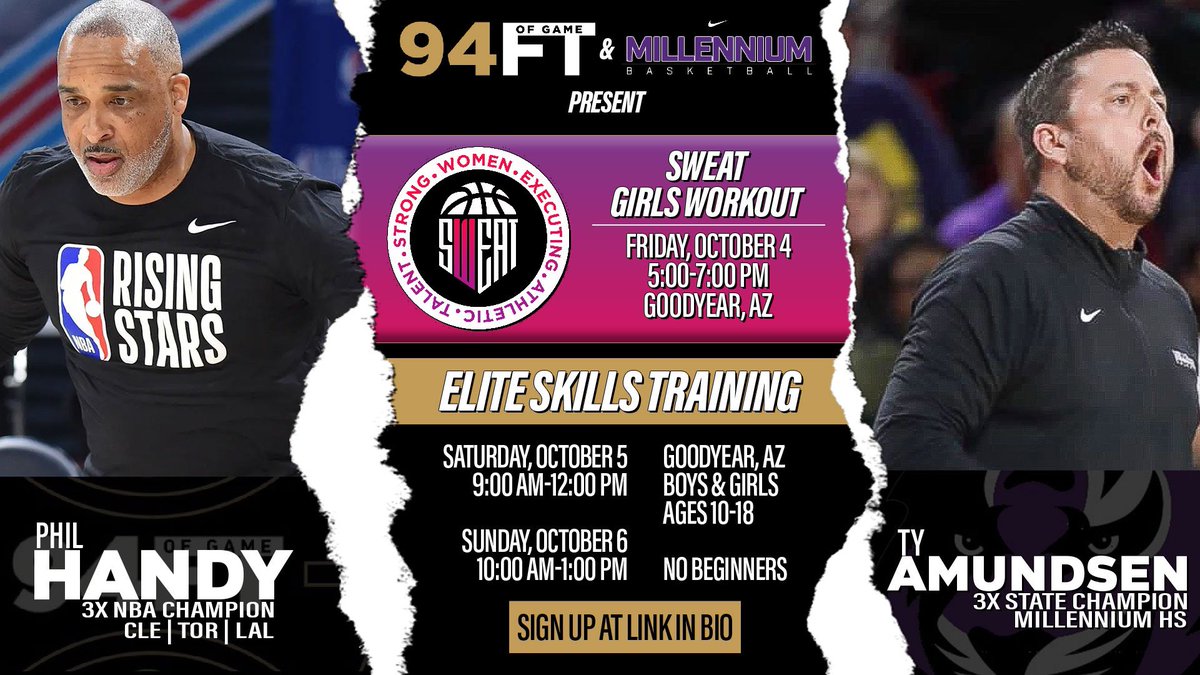 Millennium Basketball (@millenniumhoops) on Twitter photo We are excited to announce two elite training events, hosted by Coach Phil Handy (<a href="/94feetofgame/">Phil Handy</a>), coming this October to #TheDen! Link to the registration form can be found in our bio. #TigersWork #94FeetOfGame We are excited to announce two elite training events, hosted by Coach Phil Handy (<a href="/94feetofgame/">Phil Handy</a>), coming this October to #TheDen! Link to the registration form can be found in our bio. #TigersWork #94FeetOfGame