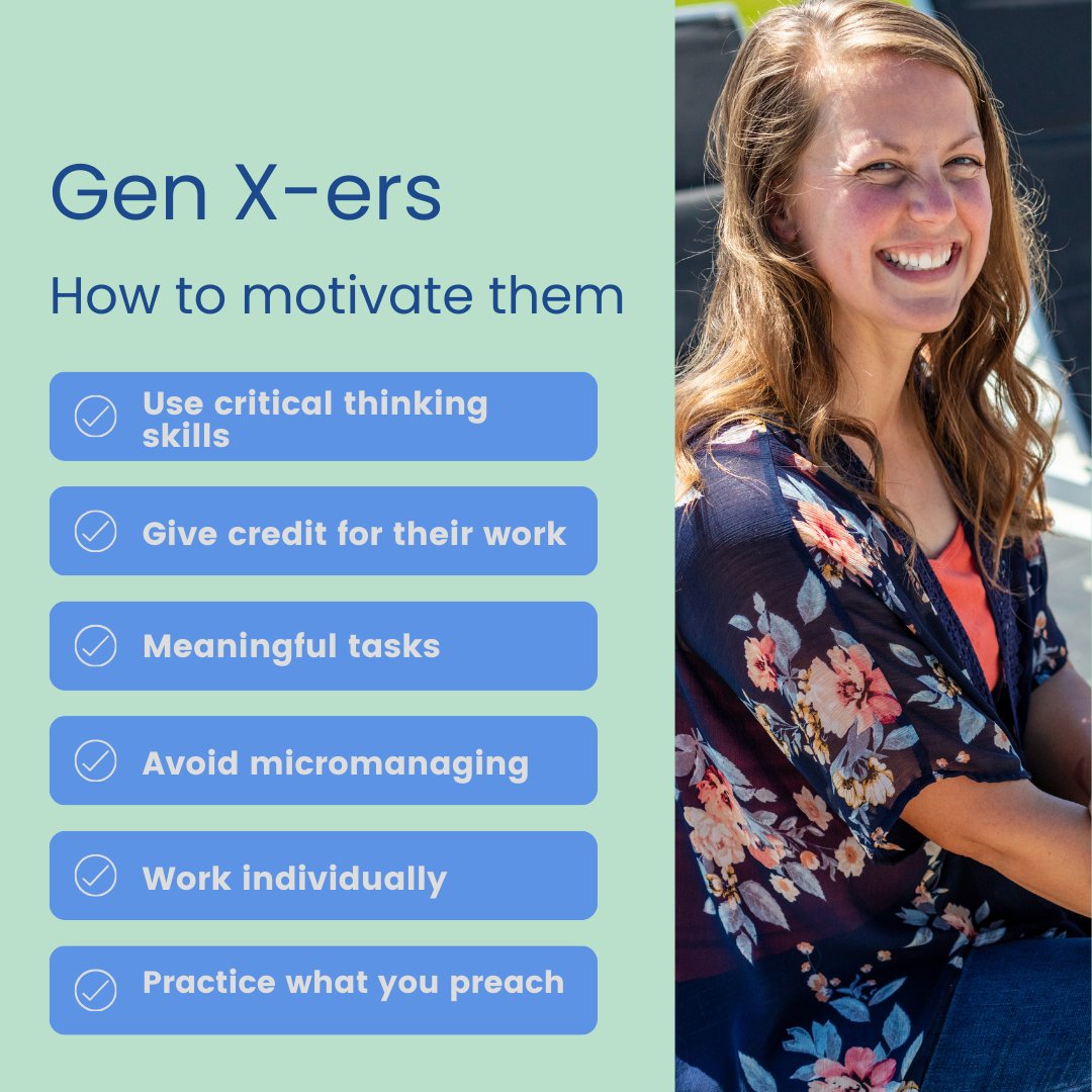 Nevadaworks's tweet image. In Northern Nevada, we know the value each generation brings to the table! Our workplaces thrive when we tailor motivation to fit everyone&apos;s unique drive. 🎉✨ Check out the tips that resonate with every age group.

#Workforce #NevadaWorkforceDevelopment #MultiGenerational