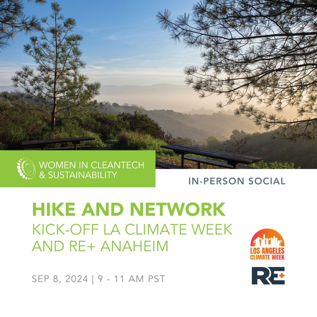 👟 Kick off #LAClimateWeek and RE+ with a hike and network session on September 8th. Bring your reusable water bottle and connect with sustainability pros. 🌍 bit.ly/3T0sZFt
#Sustainability #Networking #ClimateAction #HikeAndNetwork
