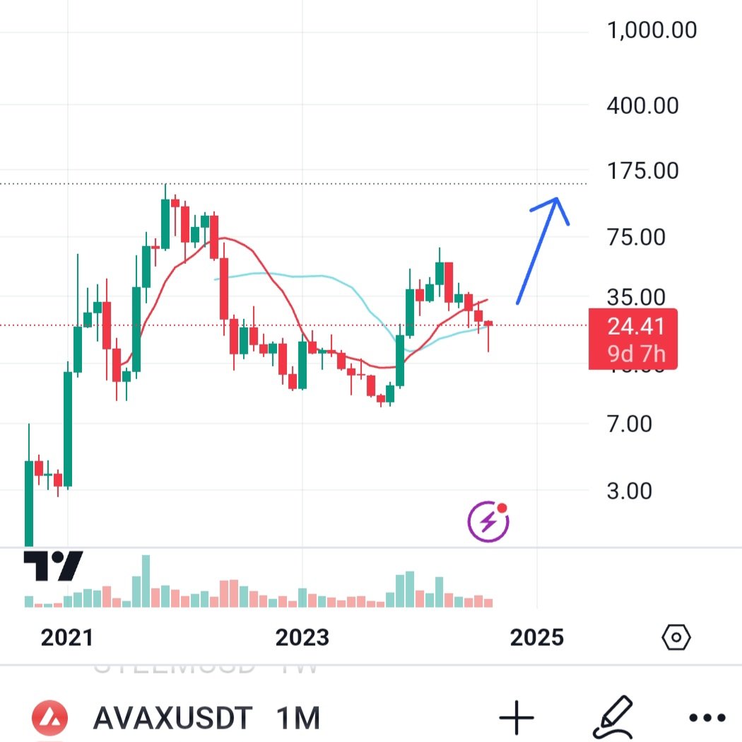 $AVAX

Expecting 100% increase in price..

It is holding very strong  on monthly 

Retweet if you agree 👍 

#Crypto #Bitcoin #Altcoins #Binance #AVAX