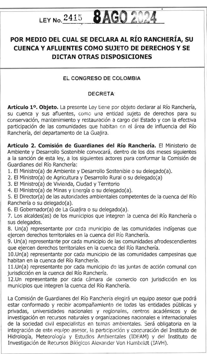 HELIODOPTERO's tweet photo. Mi lucha de más de 12 años logró que una nueva ley declarara al Río Ranchería como sujeto de derechos. El eje de este esfuerzo ha sido mi documental #ElRíoQueSeRobaron, el cual le ha hado la vuelta al mundo y puede verse gratuitamente aquí: https://t.co/YtXxObC6oz https://t.co/Y5Prs4psSI