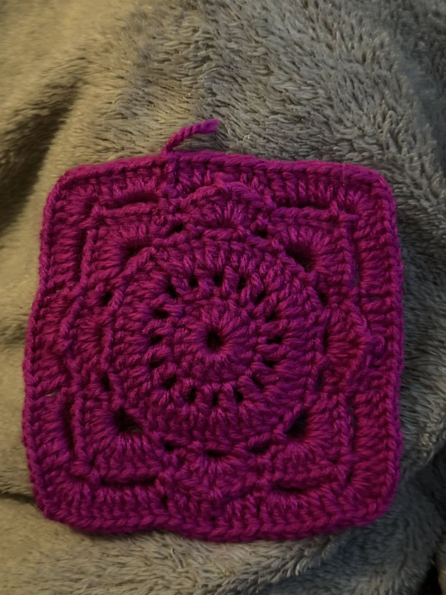 My first ever Granny Square. First steps into a blanket, what does everyone think?