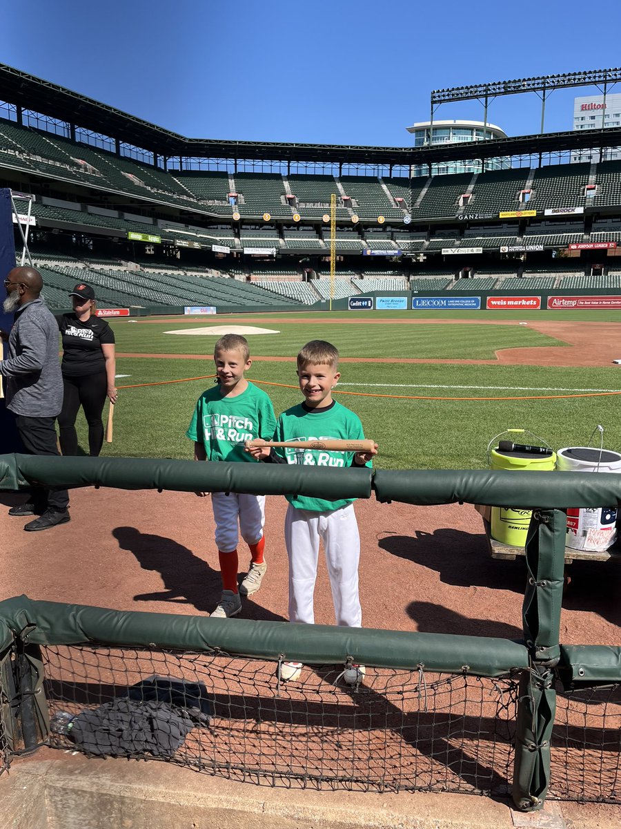 Proud of this guy!  Gabe is the 7/8 year old grand champion at the <a href="/PitchHitRun/">MLB Pitch Hit & Run</a> competition today at Camden Yards. Fingers crossed that his score gets him to the World Series!