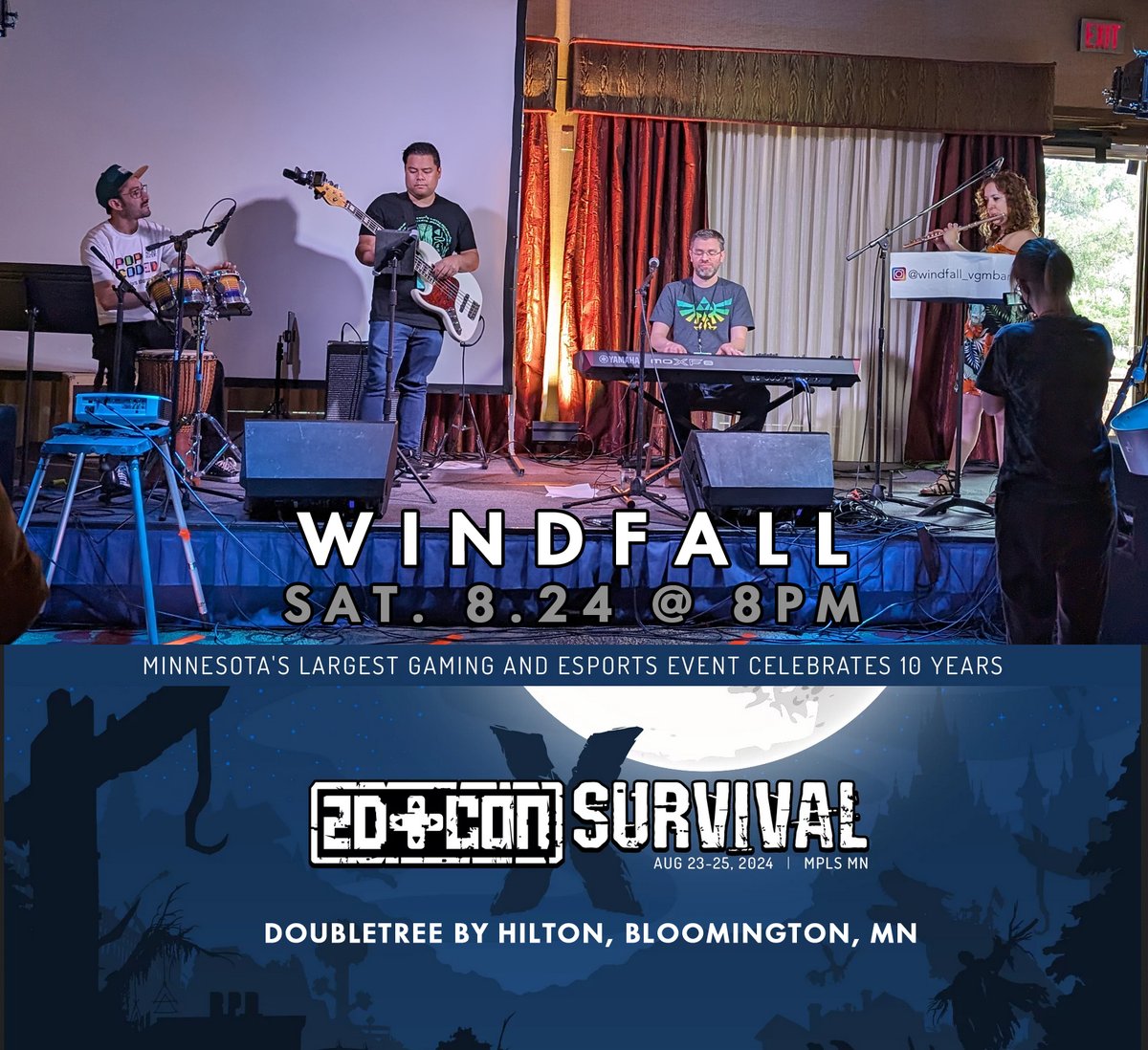 Excited  to play 2D Con this Saturday night with one of my VGM bands- Windfall!  If you're a VGM fan in the area, definitely come out!