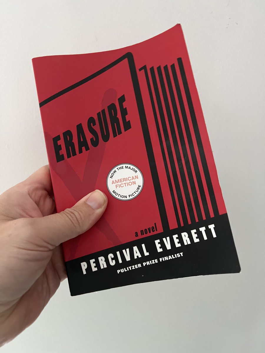 #ReadWatchListen Erasure - <a href="/PercivalEverett/">Not Percival Everett</a>. I came to this one by watching the film version, American Fiction (so good). About an obscure, highly intelligent black author's frustration with the way black American culture is portrayed in a faux meaningful fashion. Check it out.