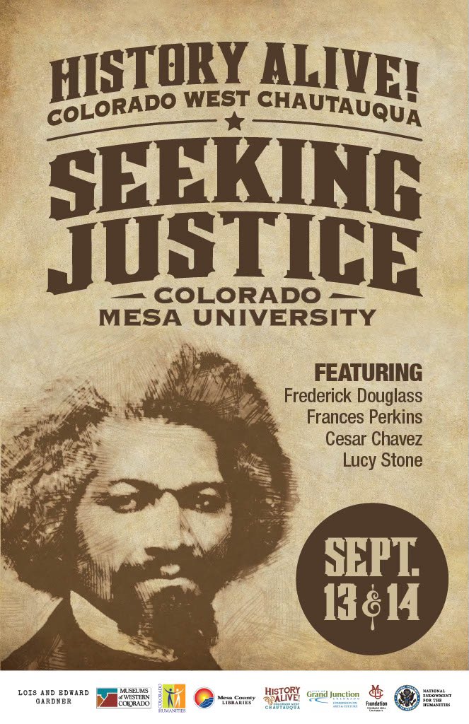 HistoryAtPlay's tweet photo. A little over 3 wks until #LucyStone makes #HISTORY in #Colorado .
Calling All #Justice #Seekers !
#ColoradoWestChautauqua has an #inspiring lineup in store on 9/13-14.

Mark your calendars, join us in #GrandJunction, CO. Let’s #MakeHISTORY together.

#ColoradoMesa #makehistory https://t.co/zjC6WBNKsU