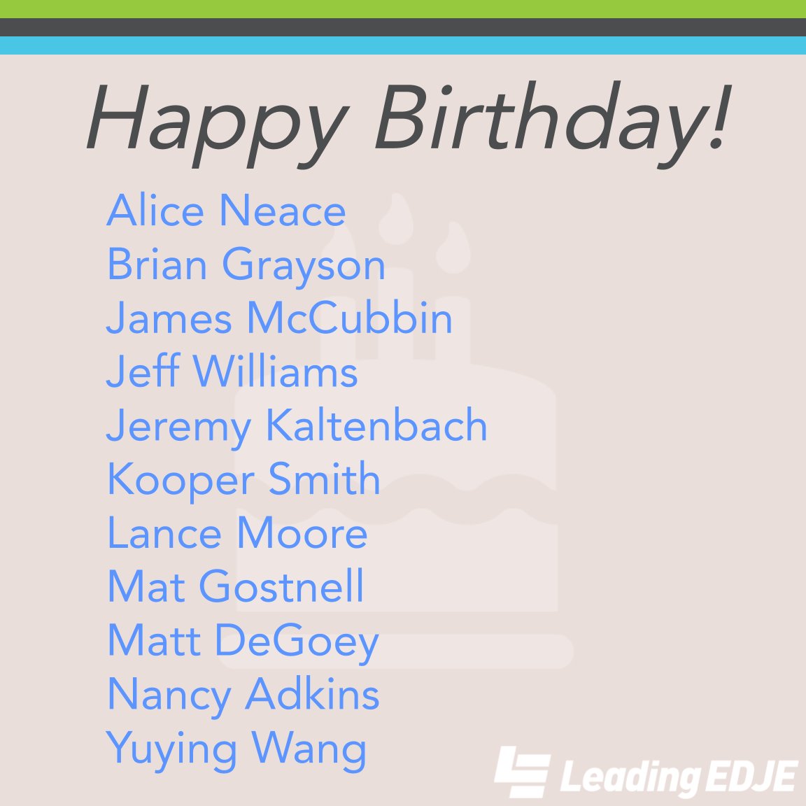 LeadingEDJE's tweet image. 🎉🎂 Sending a big birthday shoutout to all our amazing EDJErs born in August! May your month be filled with joy, celebration, and all the good things you deserve. Cheers to you! 🥳 #HappyBirthday #RealFunGeeks #AugustBirthdays #CultureMatters @Alice1Neace @bcubed1987