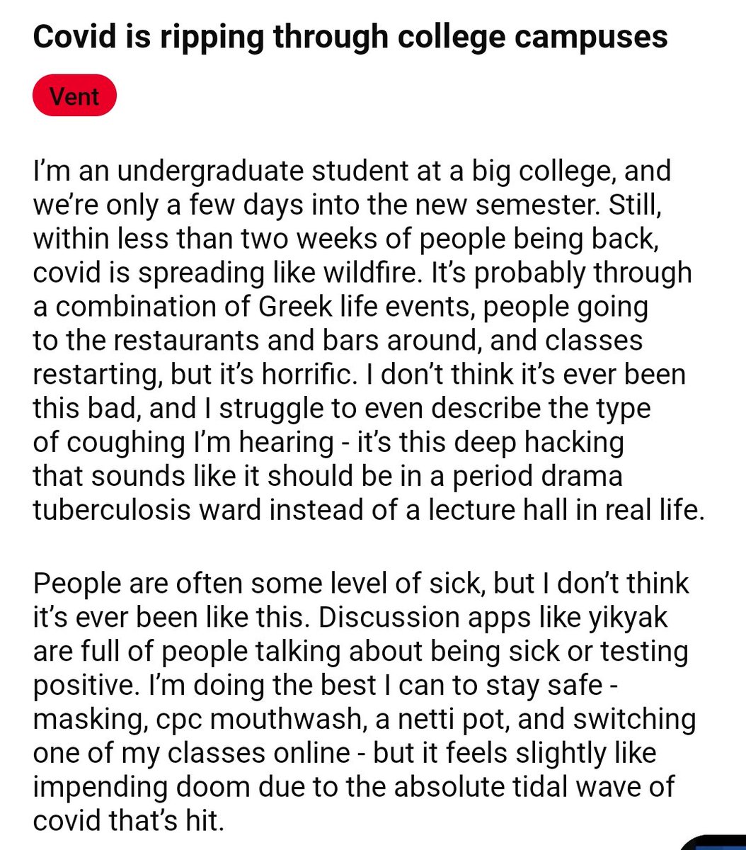 LazarusLong13's tweet image. Covid is ripping through college campuses.

reddit.com/r/ZeroCovidCom…