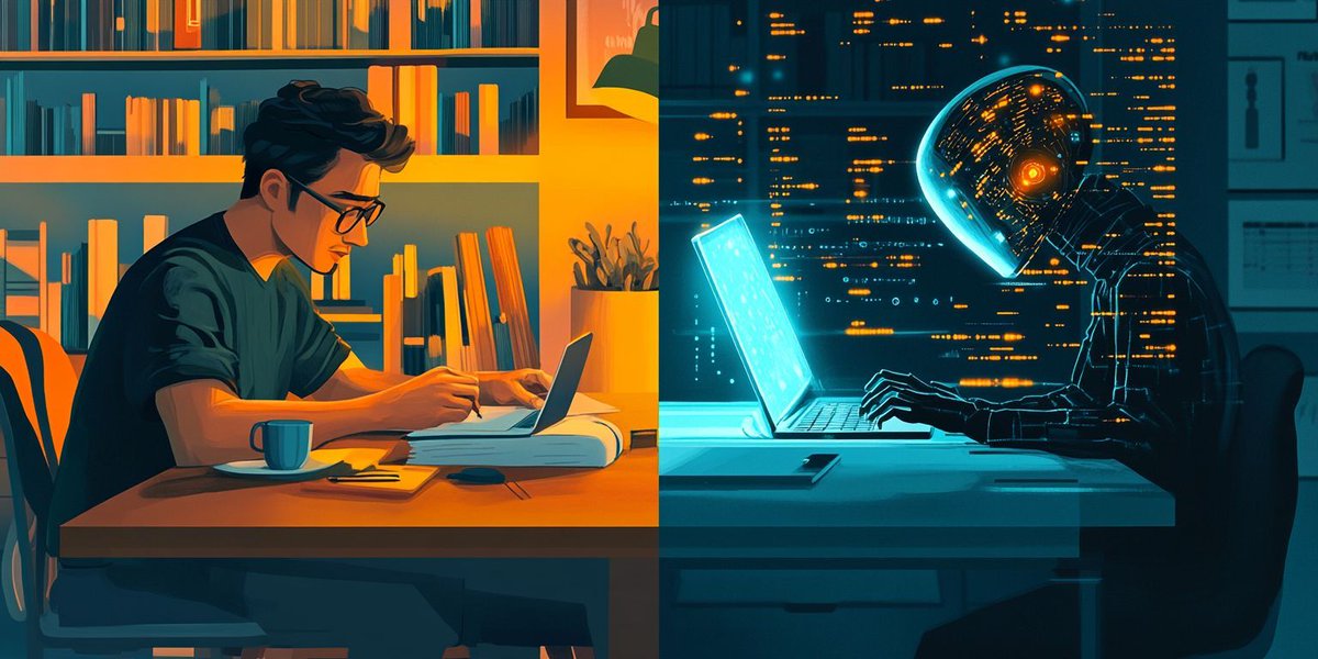 armandoroggio's tweet photo. Generative AI is dominating writing.

Next thing you know, it’ll be your boss too.

If you write a blog or newsletter, please share your thoughts in this "AI and the Creator" survey. 

(Robots can’t do that)

Survey link 👇 

https://t.co/rqOhmwUq71 https://t.co/PskrDiHMD1